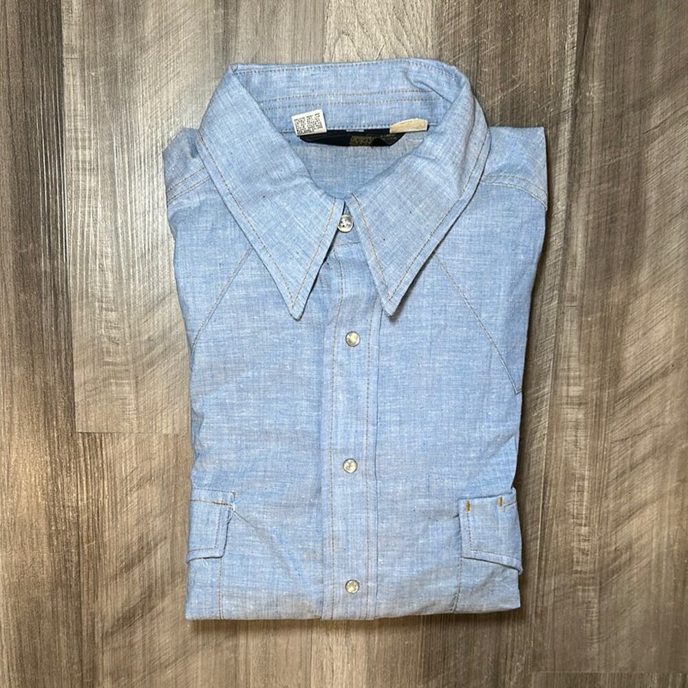 Sears Roebucks Vintage Western Wear Long Sleeve Pearl Snap - XL